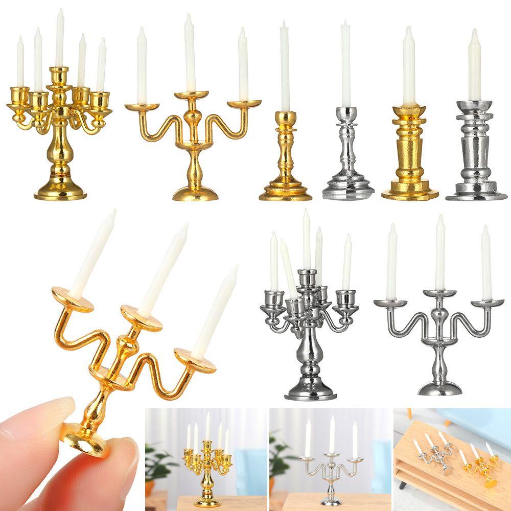 Giá Đỡ Nến Tỉ Lệ 1: 12 Dùng Trang Trí Nhà Búp Bê