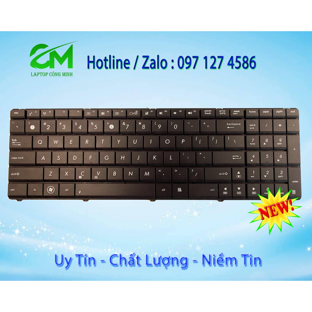 BÀN PHÍM LAPTOP ASUS K52 K52F K52J K53S K53E X53E X53SC A53E K72JK X55A X55C X55U X55VD X55 X55X - Bảo Hành 12 Tháng