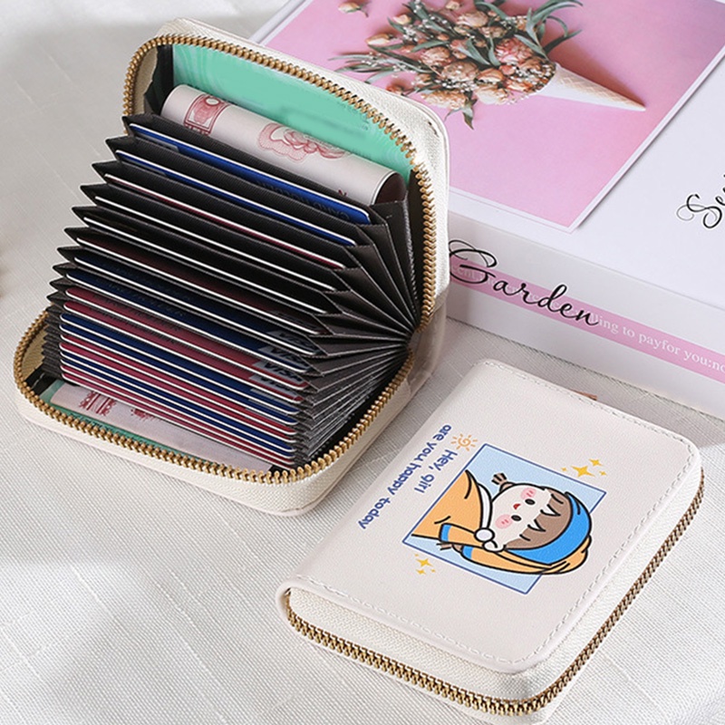Ví Nữ Khóa Kéo In Hình Hoạt Hình Dễ Thương