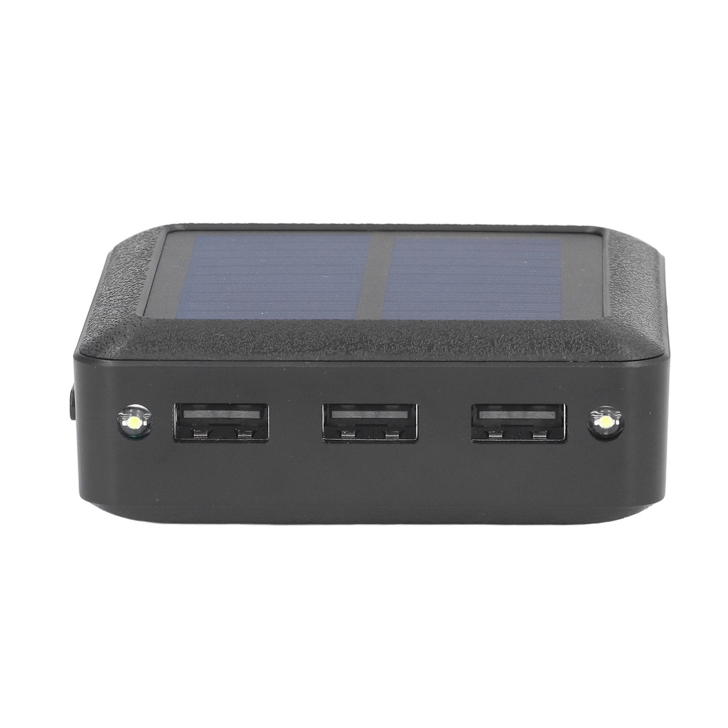Sạc Dự Phòng Năng Lượng Mặt Trời 10000mAh 3 Cổng USB Có Đèn LED Cho Điện Thoại