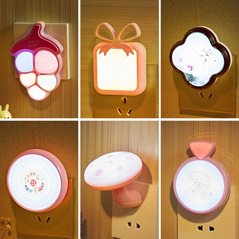 [Voucher &amp; Dịch vụ] Đèn ngủ cảm ứng tự động tắt mở nhiều mẫu dễ thương