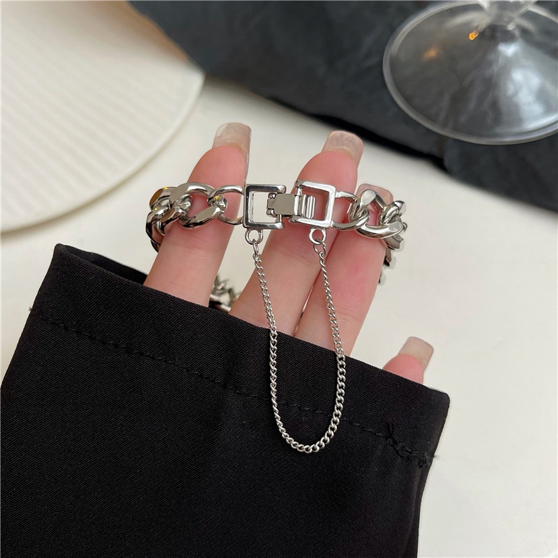 Vòng Tay Bạc Đơn Giản Thời Trang Hàn Quốc Không Phai Màu Không Dị Ứng
