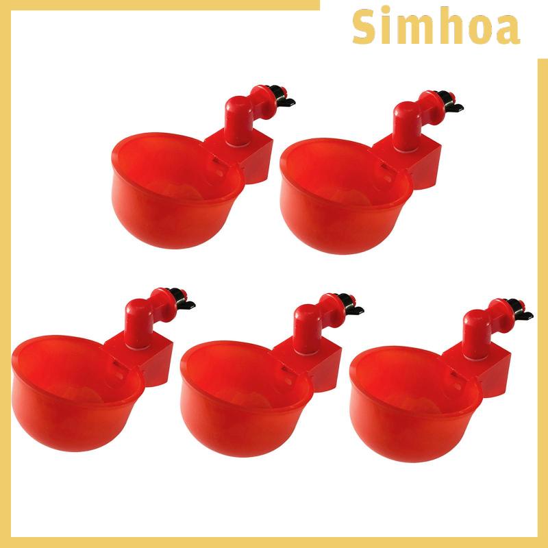 Bộ 5 Cốc Uống Nước Tự Động Bằng Nhựa Cho Gà Tiện Dụng