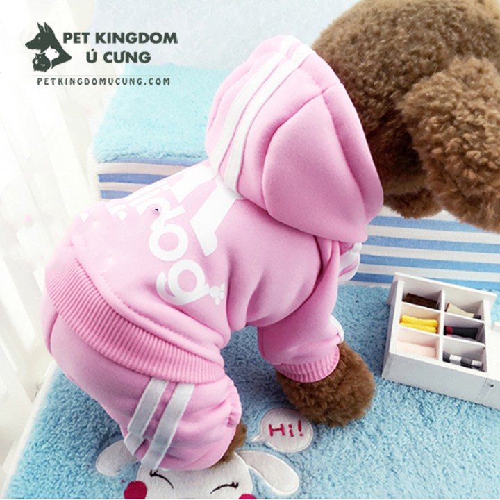 Áo chó mèo bộ nỉ adidog
