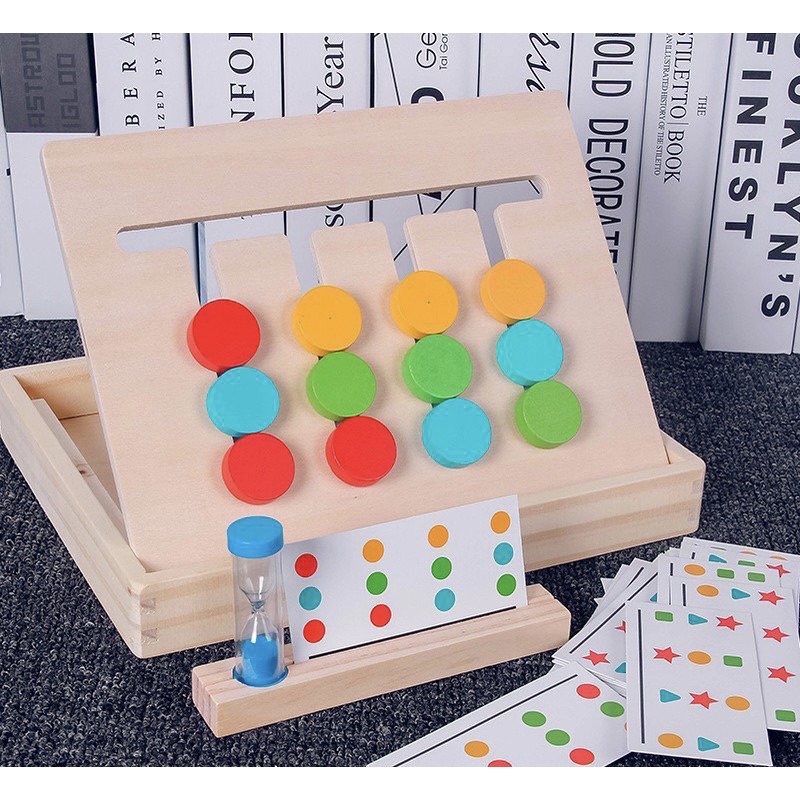 Đồ chơi cho bé - Đồ chơi xếp hình logic 2 mặt giúp bé phát triển tư duy, linh hoạt phù hợp cho các bé từ 3 4 5 6 tuổi