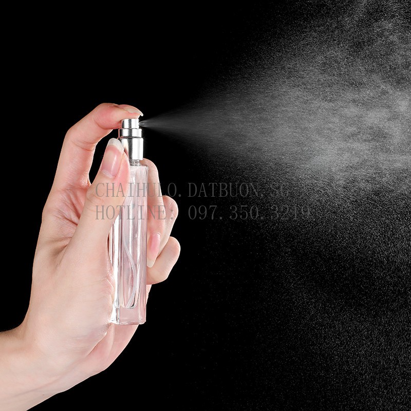 Chai chiết nước hoa dạng xịt 10ml, thân thuỷ tinh trong suốt bền đẹp | BigBuy360 - bigbuy360.vn
