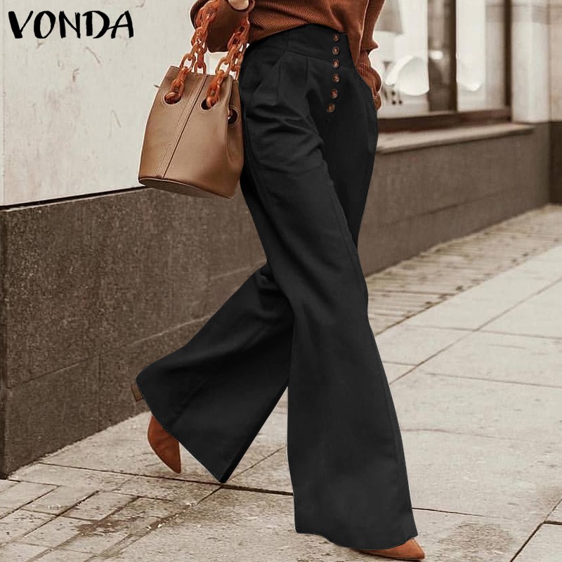 Quần Ống Rộng VONDA Phối Nút Lưng Cao Trẻ Trung Thanh Lịch Cho Nữ | BigBuy360 - bigbuy360.vn