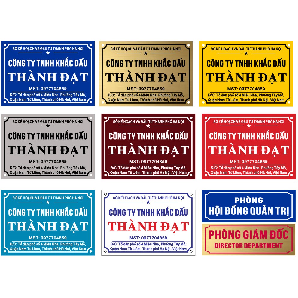 Biển Công ty in trên Mika