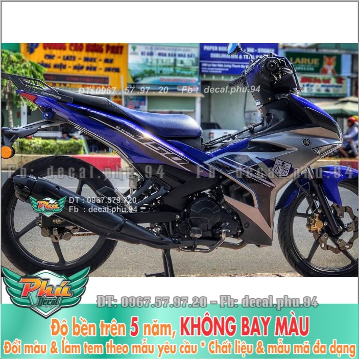 Tem rời Exciter 150 Y15Zr Xanh Gp bạc (H) -1