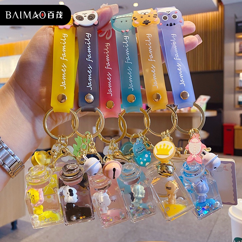 Móc Khóa Hình Bình Điều Ước Dầu james family Dễ Thương Phụ Kiện Túi Xách Thời Trang Bạn Gái