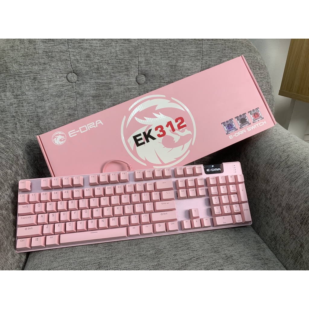Bàn phím cơ E - Dra EK312 Hồng