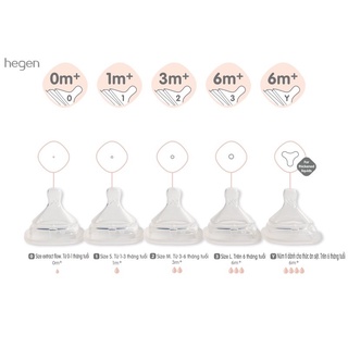 [Siêu Sale] [Ảnh thật] [Chính hãng] Núm ti Hegen size số 0-1-2-3 ( Hộp 2 núm )
