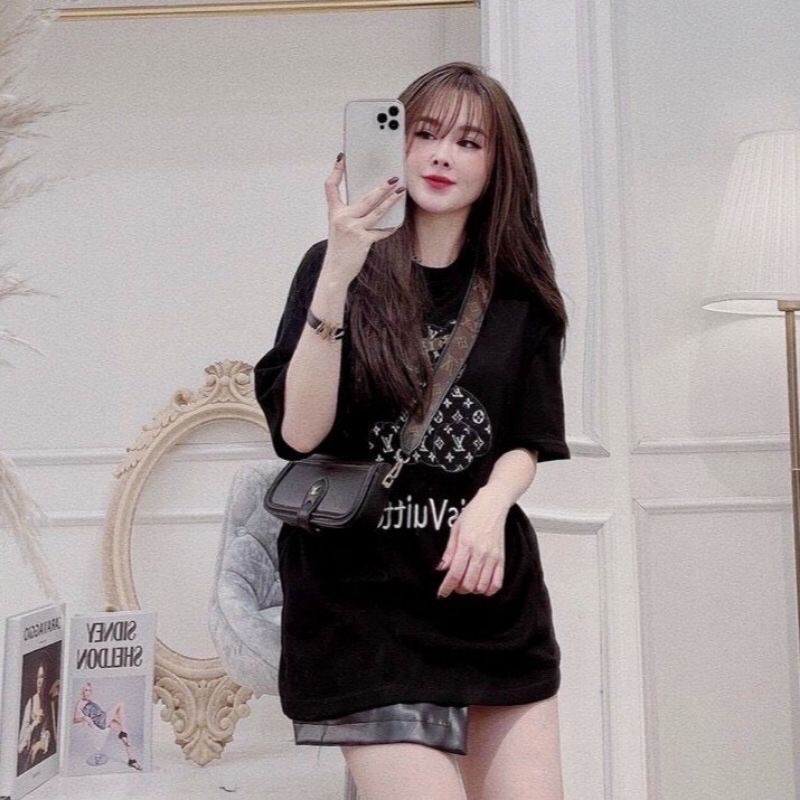Áo thun,Áo phông unisex from rộng tay lỡ in hình gấu,hàng chuẩn loại một.