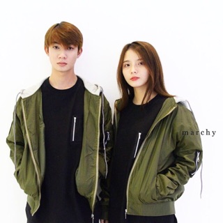 Marchy - army green bomber - áo khoác