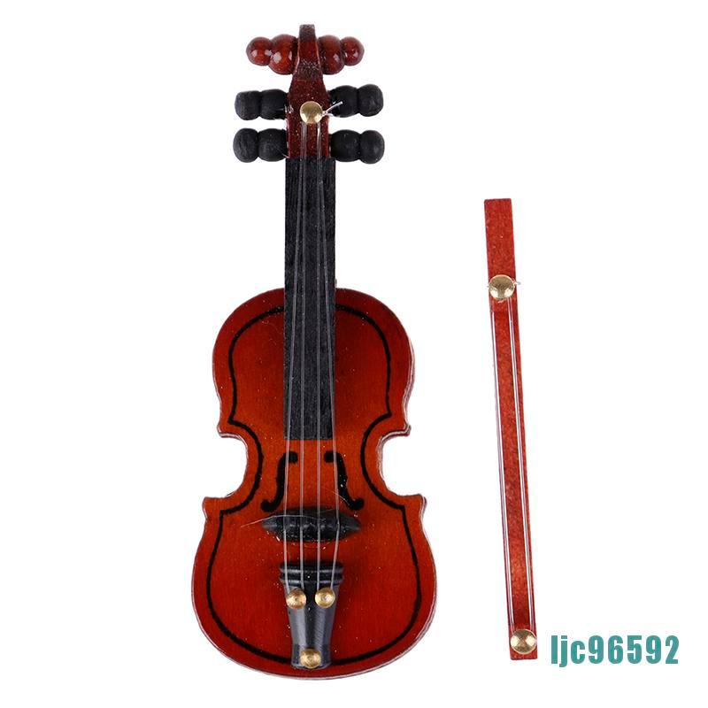 Đàn Violin Mini Bằng Gỗ Dùng Để Trang Trí Nhà Búp Bê Ljc96592