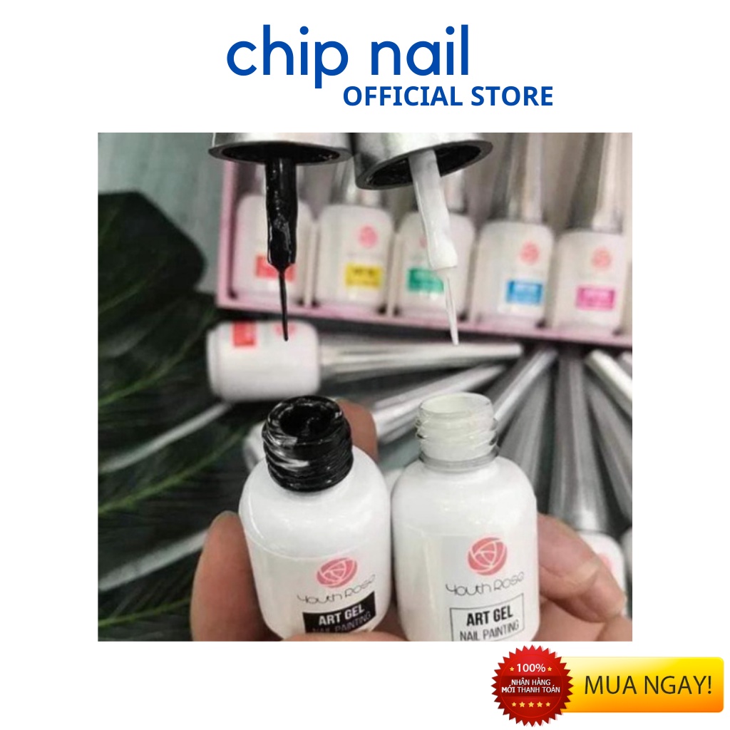 Cọ nét Hoa Hồng Đen , Trắng , cọ vẽ móng nail