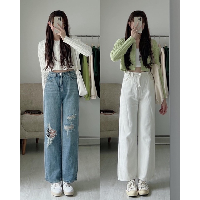 ÁO LEN CROPTOP THỪNG THÊU LOGO MẶC 2 KIỂU 935 hàng Quảng Châu loại 1