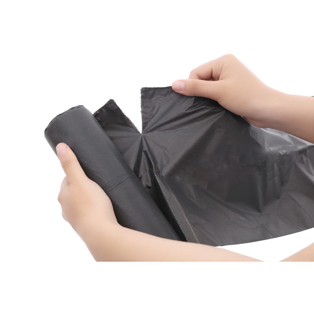 3 cuộn (1kg) túi đựng rác đen, bao rác tự phân hủy sinh học-TaMidi