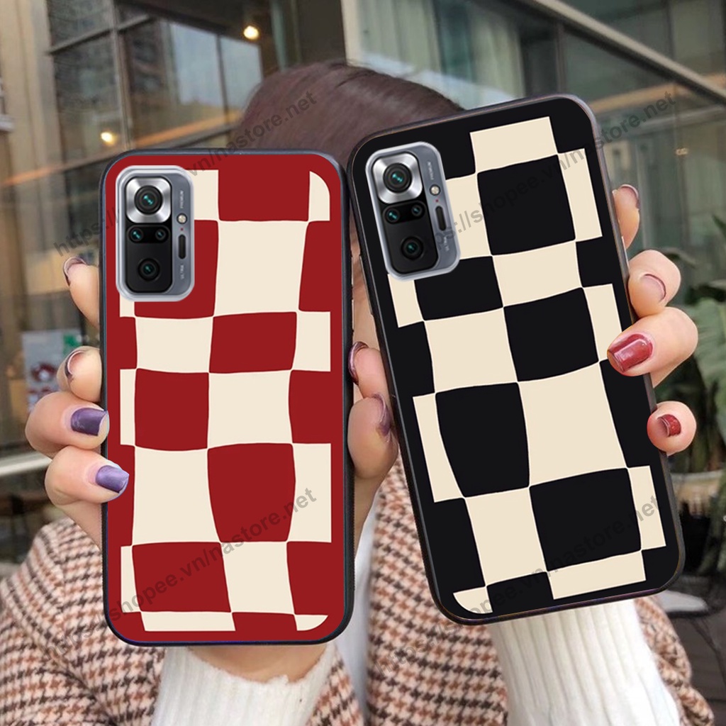 Ốp lưng Xiaomi Redmi 10 / Redmi note 10 4g 5g / Redmi note 10 Pro mặt cười, họa tiết caro đơn giản đẹp cute