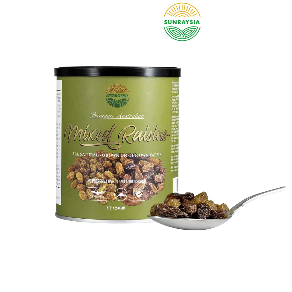 Nho khô cao cấp Úc Sunraysia Mixed 425g