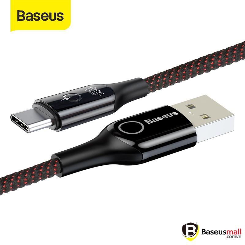 Baseus -BaseusMall VN Cáp sạc Type C tự ngắt Baseus C Shape Light LV345 cho Samsung