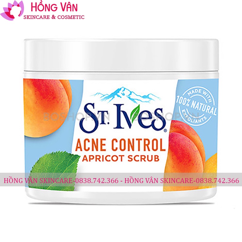 Tẩy tế bào chết toàn thân St.Ives Acne Control Apricot Scrub 283g