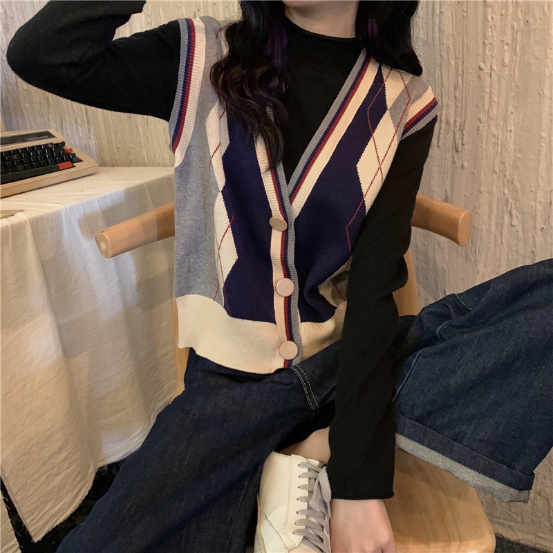 Áo Khoác Cardigan Dệt Kim Cổ Chữ V Phong Cách Hàn Quốc Cho Nữ | BigBuy360 - bigbuy360.vn