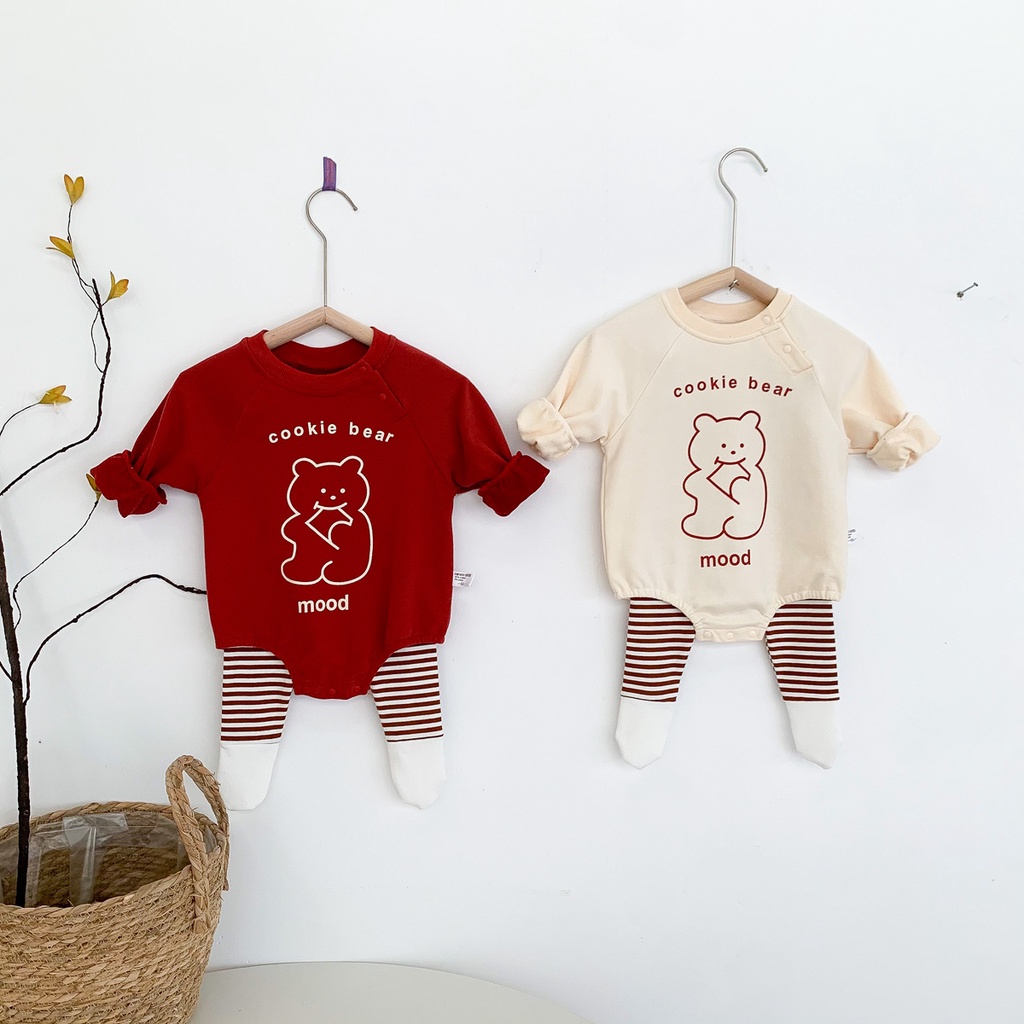 Quần vớ cotton họa tiết kẻ sọc cho bé từ 0-24 tháng tuổi