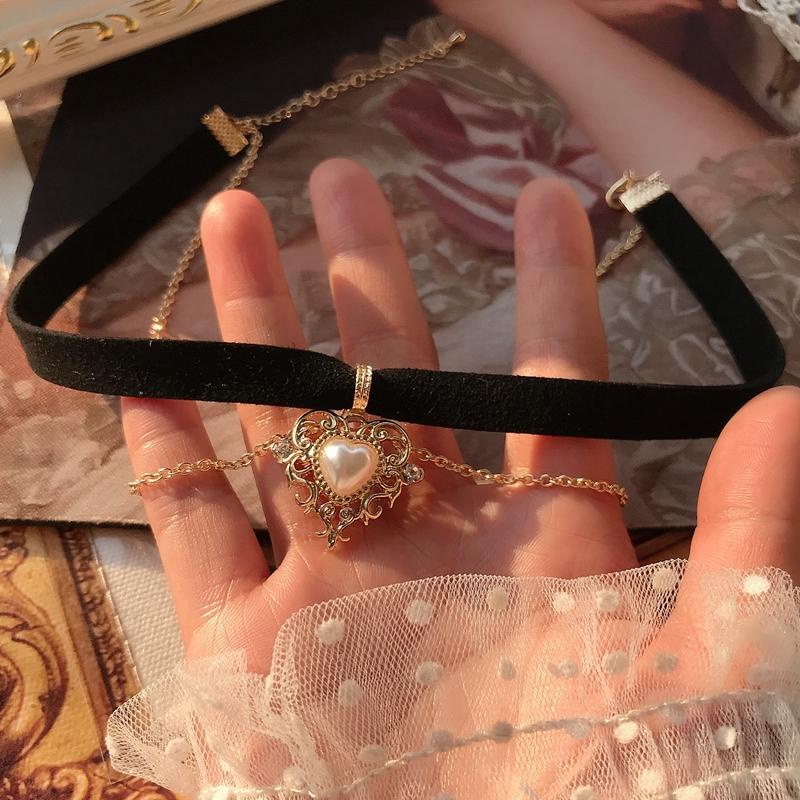 Vòng cổ mặt hình trái tim phong cách nhật hàn thời trang cho nữ