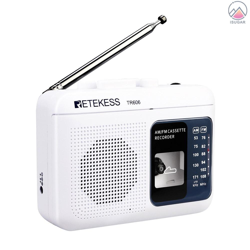 Radio kỹ thuật số có phát cassette + ăng ten AM/FM mini Retekess TR606