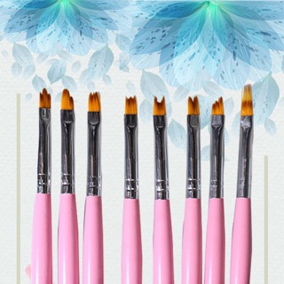 bộ 8 cây cọ vẽ hoa ( cán gỗ hồng = 9k/1 cây )