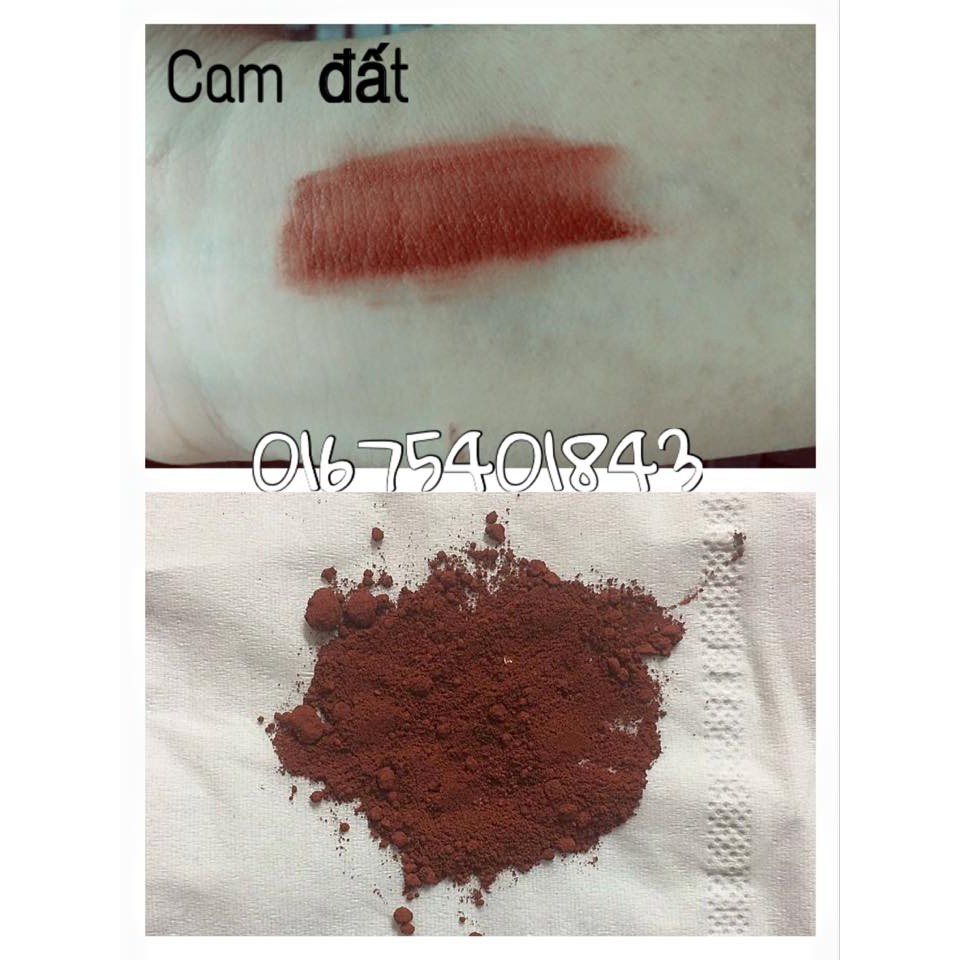 Màu khoáng làm son Red oxide (đỏ nâu)