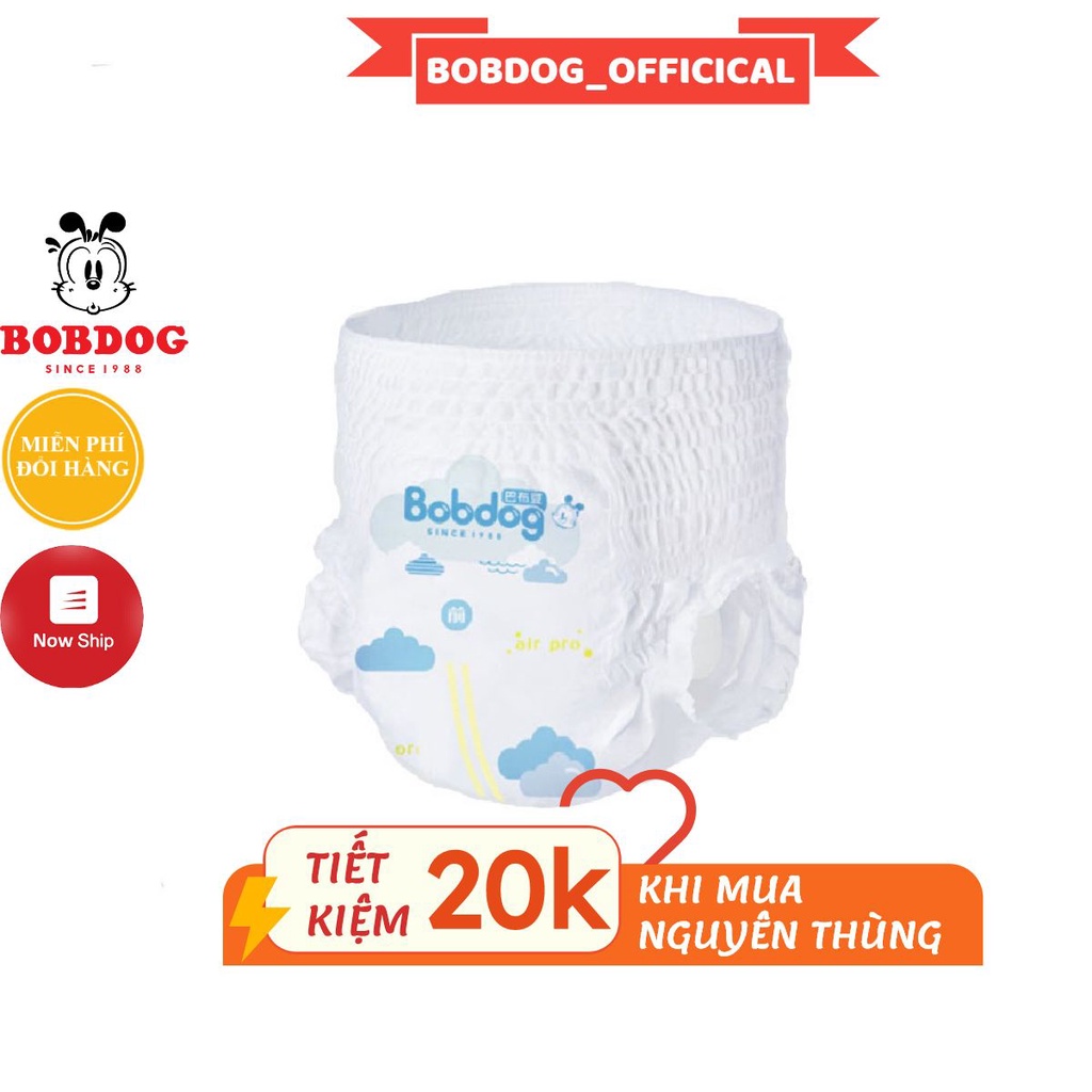 Gói nhỏ 2 miếng bỉm Bobdog Air Pro dán/quần S2/M2/L2-M2/L2/XL2/XXL2 miếng