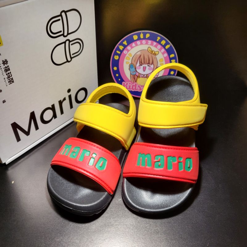 Sandal quai dán Cheerful Mario QL-1108 mẫu mới 2022 cho bé trai gái 2-10 tuổi