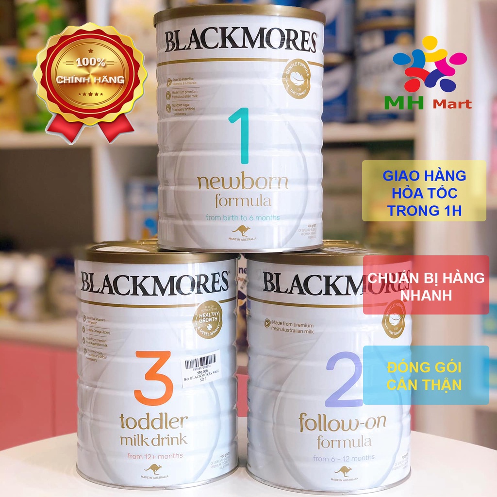 Sữa Blackmores Úc hàng chính hãng đủ số 1,2,3 900g
