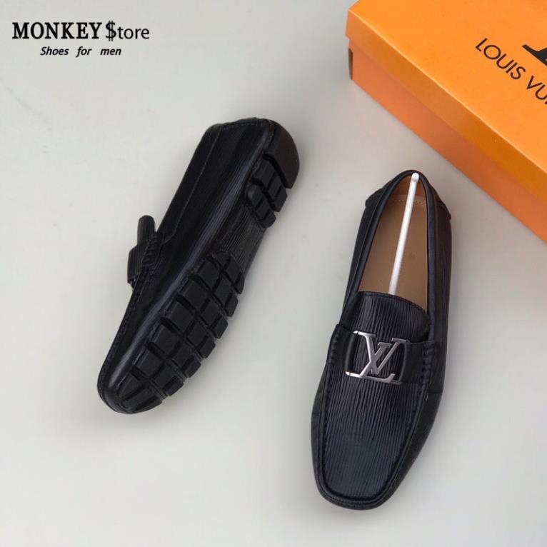sale 12-12 Giày lười nam, Giày mọi Lv Da bò cao cấp - Hàng hộp ( Ảnh và video tự quay - Mã LV069 )