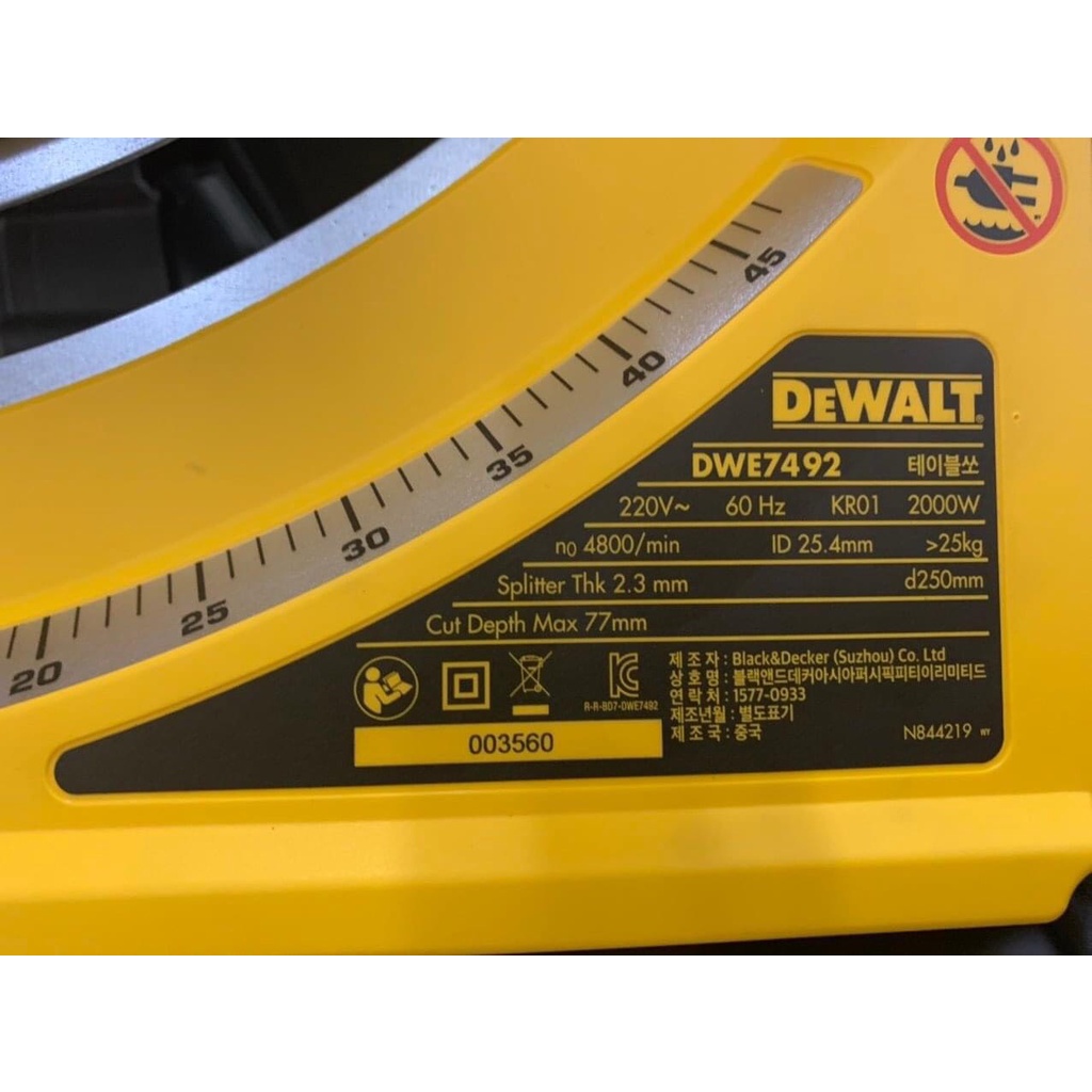 CHÍNH HÃNG - Máy Cưa Bàn 2000W DeWalt DWE7492