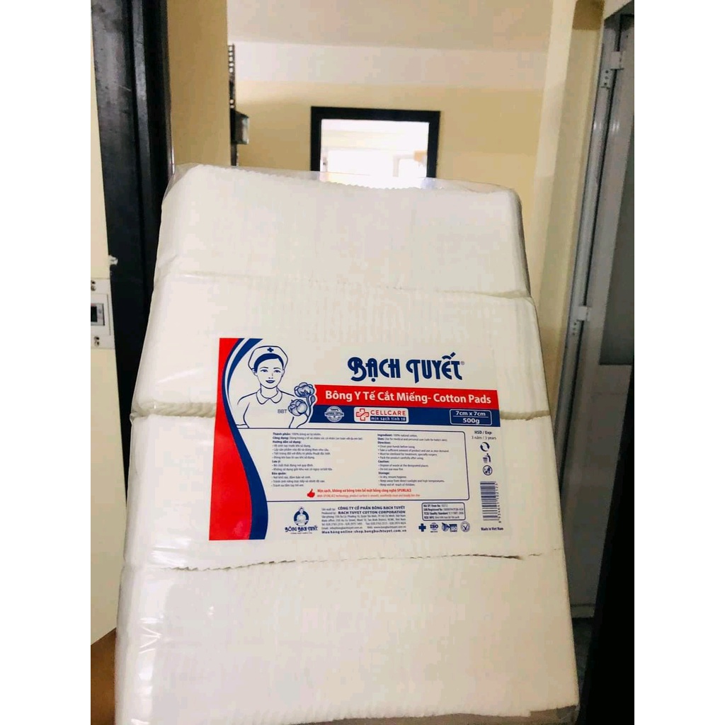 Bông bạch tuyết cắt miếng 500g, bông cuộn 1kg dùng cho spa, chăm sóc sức khỏe