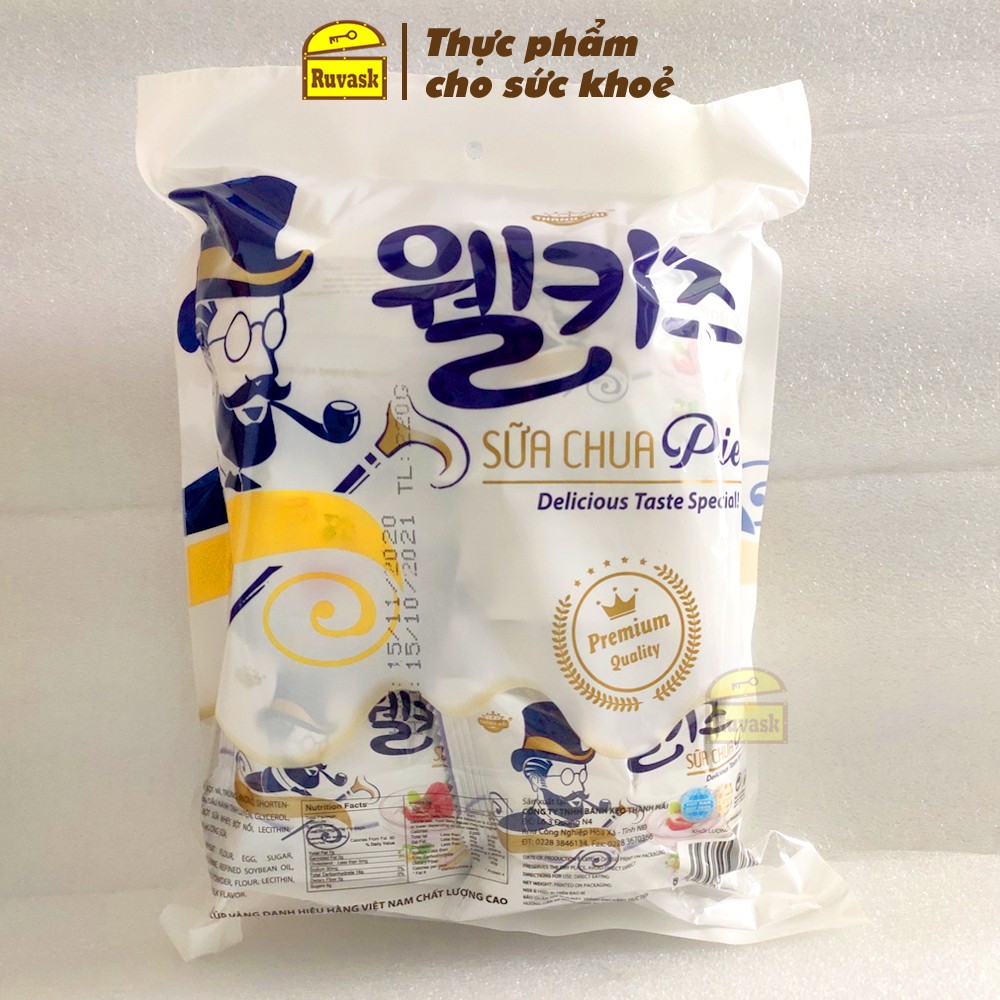 [GÓI TRẮNG] Bánh Sữa Chua Ông Già 220g (12 cái) - Bánh Kẹo Ngọt Ăn Vặt Giá Rẻ - Đồ Ăn Vặt Nội Địa - Ruvask