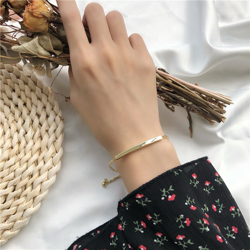 Vòng tay thiết kế giả dây bện tối giản thời trang cho nữ