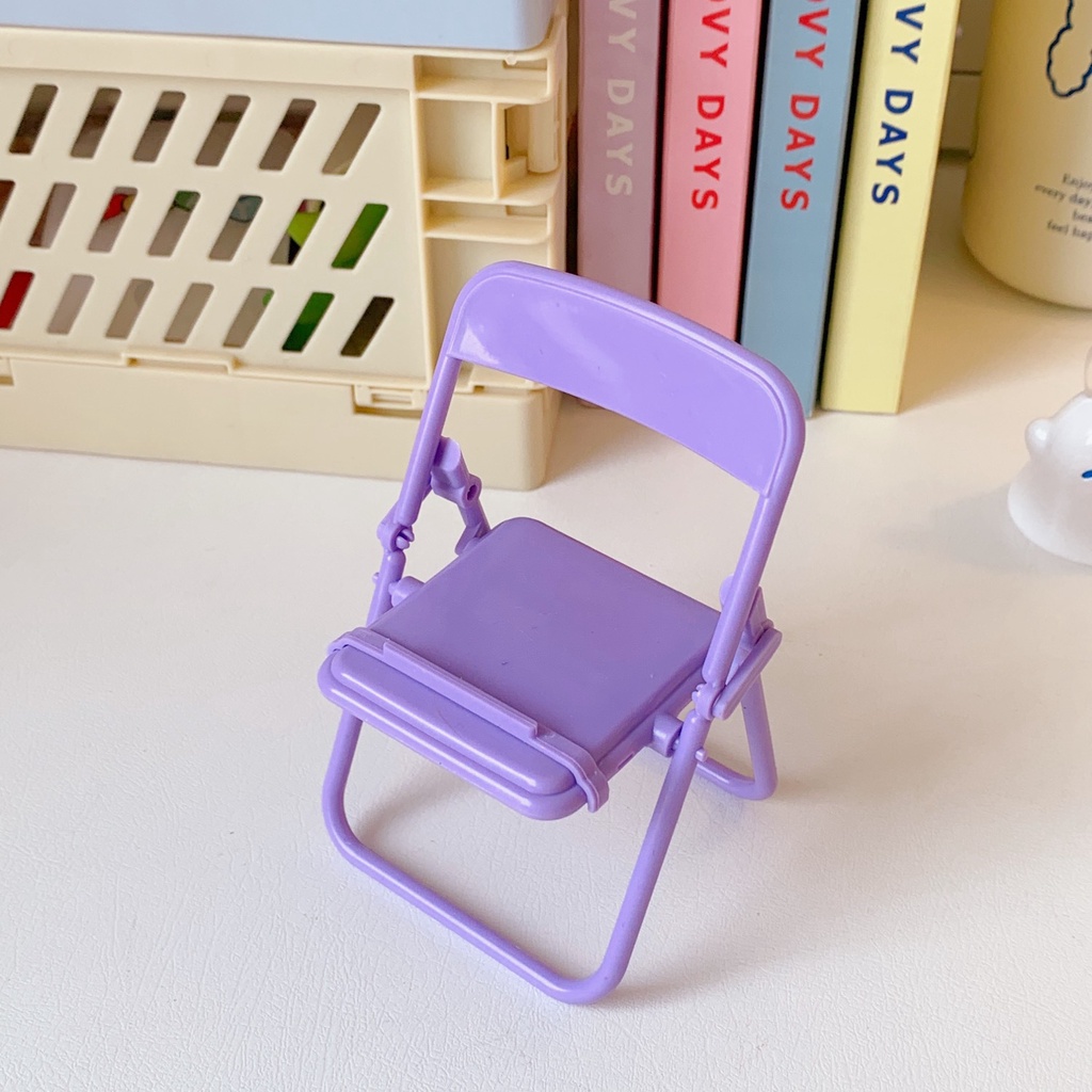 Giá đỡ điện thoại để bàn hình chiếc ghế gấp gọn mini cute dễ thương Lizamo GD140
