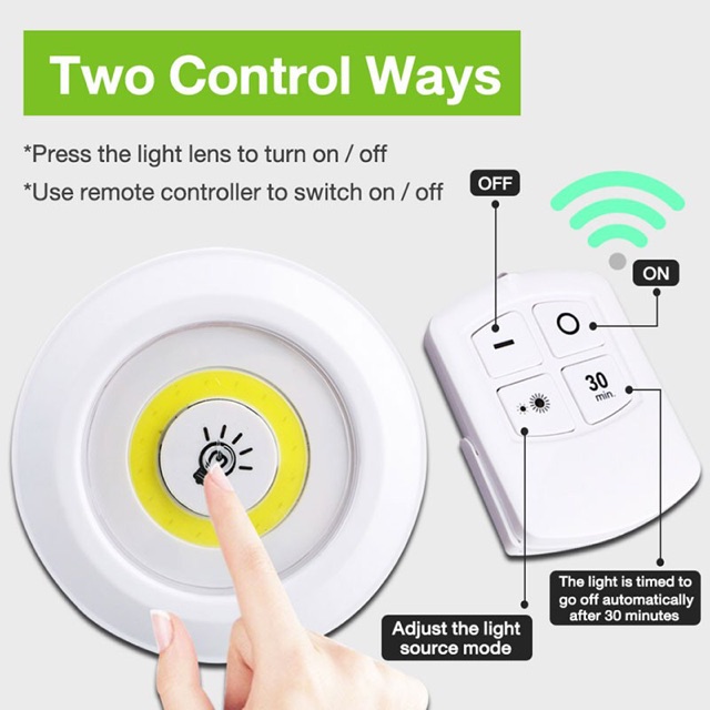 Bộ Đèn Led Dán Tường Có Điều Khiển Từ Xa - Đèn Led Dán Tủ