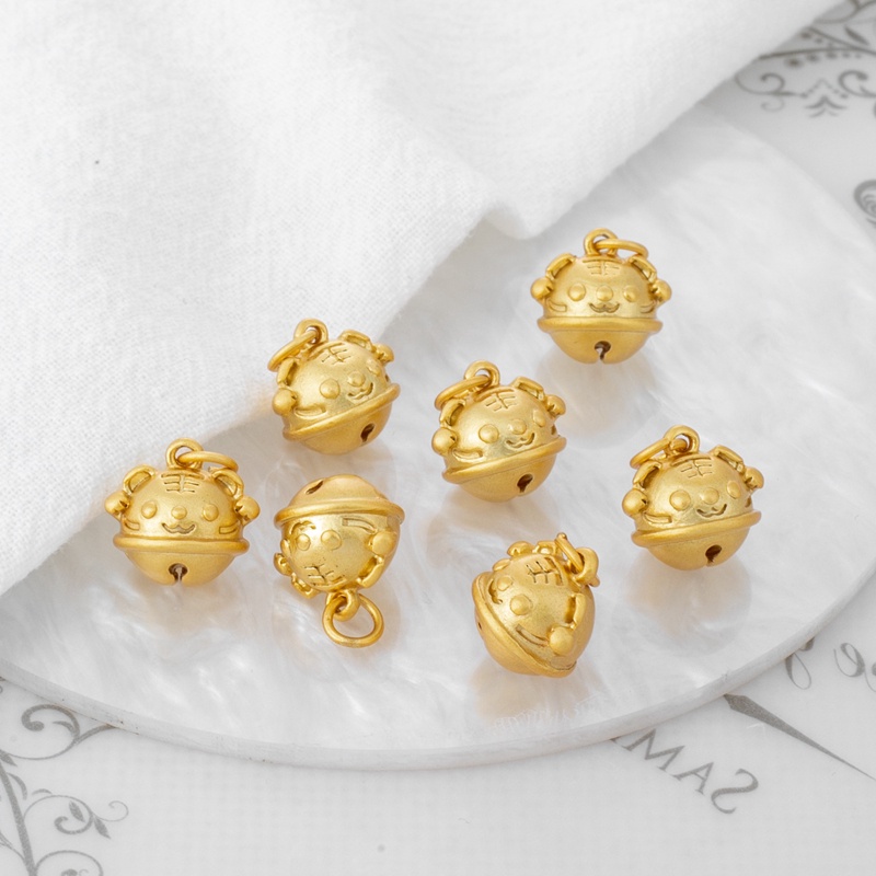 Chuông Nhỏ Hình Tròn Màu Vàng 18K 11mm diy Dùng Làm Trang Sức
