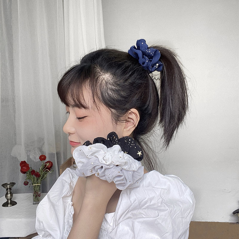 Dây buộc tóc co giãn họa tiết ngôi sao thời trang xinh xắn
