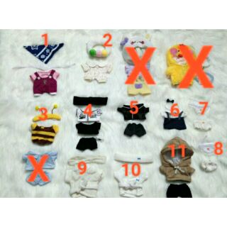 Những set outfit doll 20cm có sẵn.