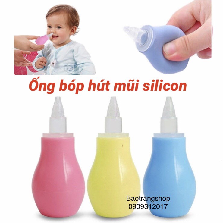 Ống hút mũi, rửa mũi bóp tay silicon
