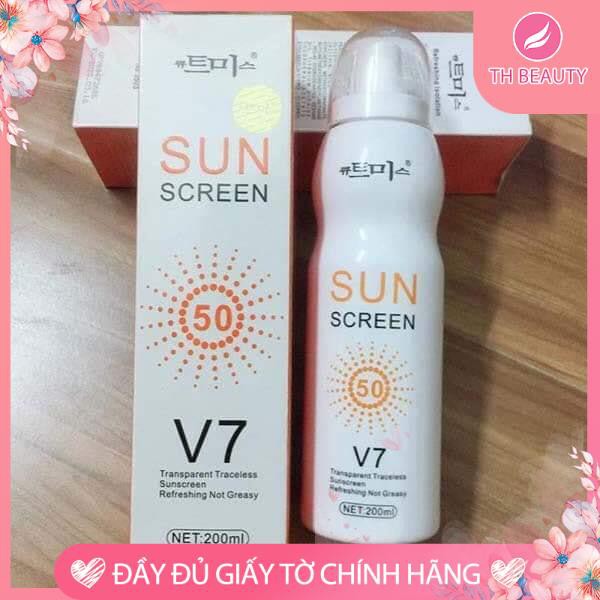 <THẬT 100%> Xịt chống nắng Makeup V7