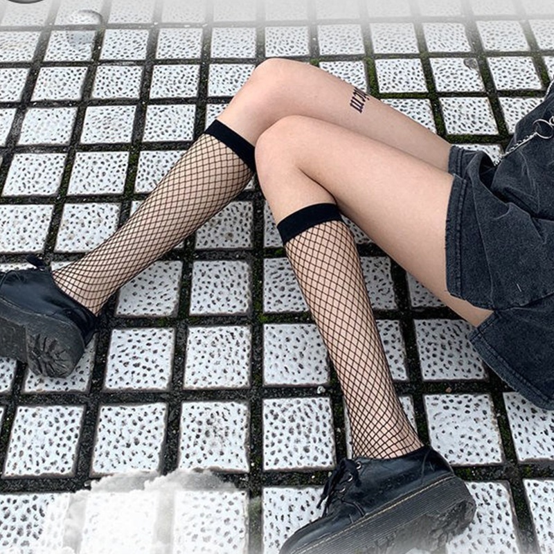 Vớ Lưới Dài Qua Gối Co Giãn Thời Trang Ngọt Ngào Cho Nữ