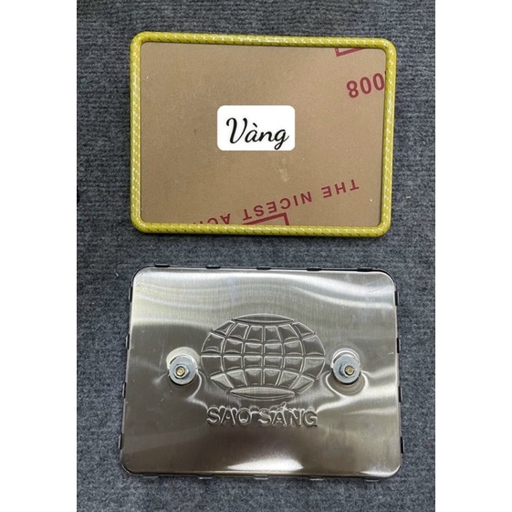 BỘ BẢNG SỐ XE MÁY INOX VIỀN XI MÀU GẮN NHIỀU LOẠI XE