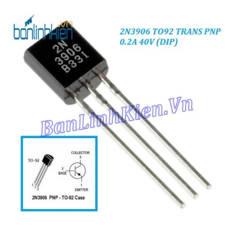 2N3906 TO92 TRANS PNP 0.2A 40V (DIP) (10 chiếc)